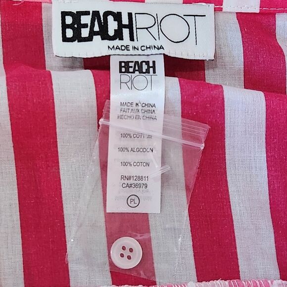 NWOT Beach Riot Oversized Alexa Stripe Top Lrg Colorful Preppy Vacay Beach Happy - Picture 4 of 12